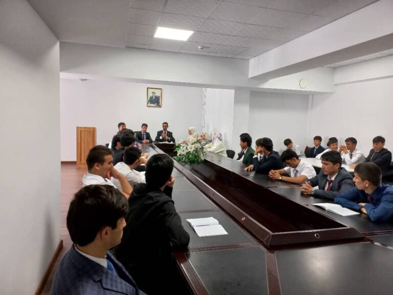 21.05.2026 / Бахшида ба 23- май Рӯзи ҷавонони Тоҷикистон ва 35-солагии Истиқлоли давлатии Ҷумҳурии Тоҷикистон ҳамоиши илмӣ – тарбиявӣ дар мавзуи “Нақши ҷавонон дар муқовимат ба савдои одамон” бо иштироки аҳли раёсат, кормандон ва донишҷӯён баргузор гардид